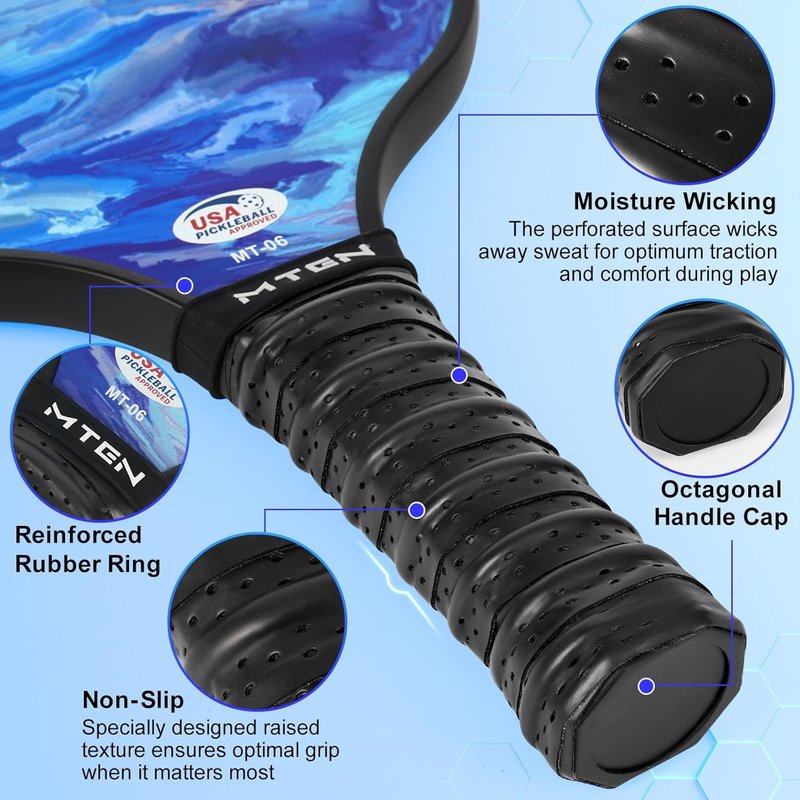 Pickleball Paddles Set | USAPA Approved Fiberglass Rackets for Men & Women – Choose 2, 4, or Single Paddle