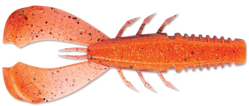 CrushCity Cleanup Craw Soft Plastic Crawfish Bait, Flipping & Punching Jig Trailer with Realistic Claw Action for Bass, 3-1/2", Red Craw
