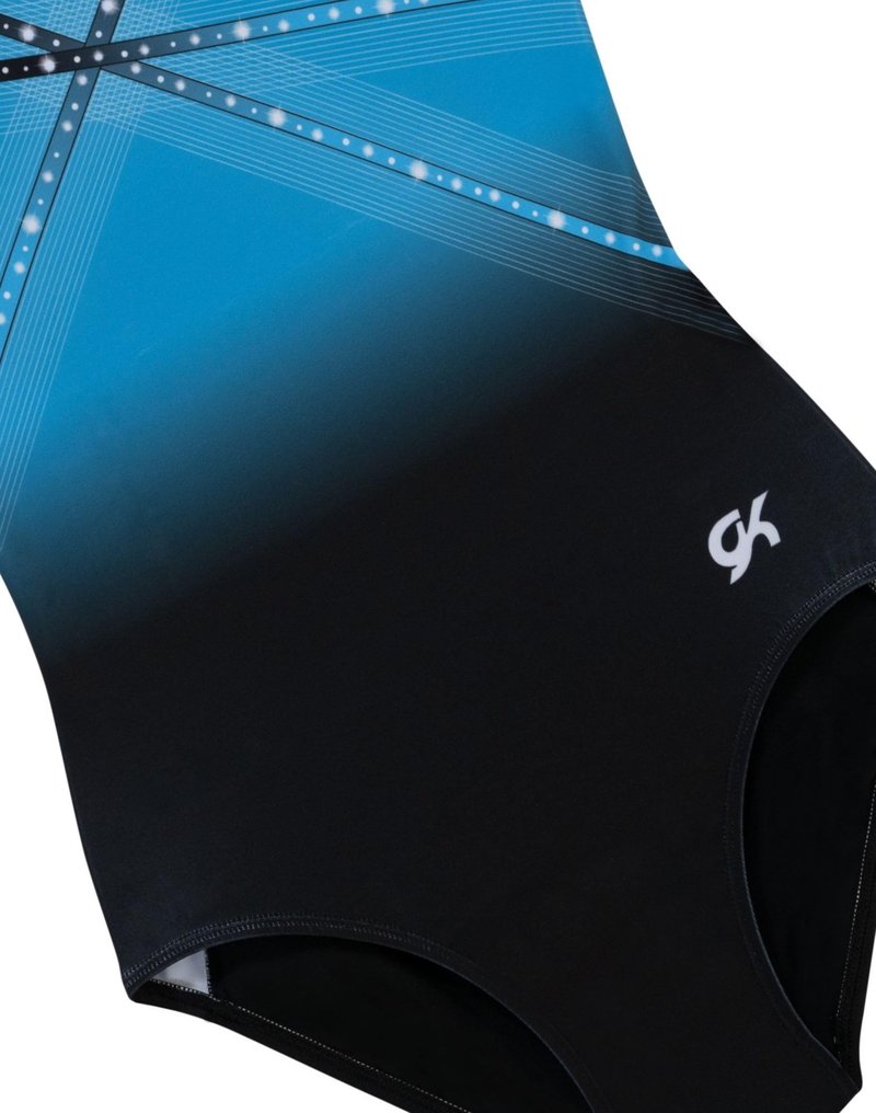 GK Glitz & Glam Gymnastics Leotard - Adult Small,blue