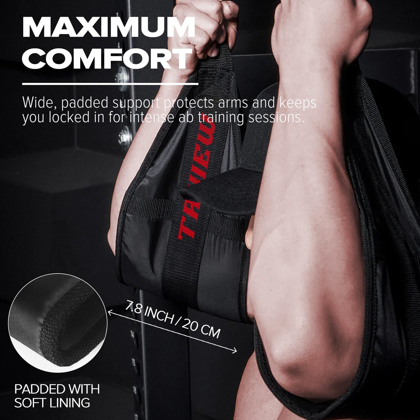 Ab Slings Straps for Pull Up Bar, Portable Arm Support, Hanging