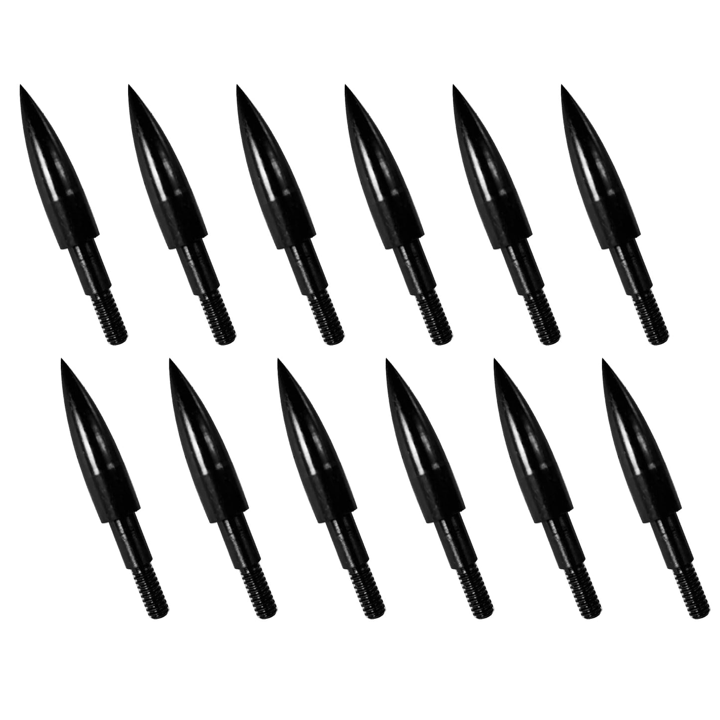 12pcs Archery Arrow Tips 100/125/150/200 Grain Field Tips 5/16 Inch Screw in Bullet Points, Archery Target Crossbow Practice Tip for Arrow Recurve Bow Compound Bow, Hunting Bow Arrow Target Practice