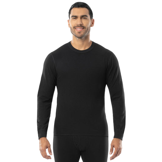 ColdPruf Men's Basic Active Wear Crew Top, Black, 3X Tall