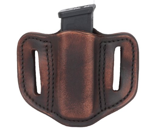 1791 GUNLEATHER Single Mag Holster for Double Stack Mags, OWB Magazine Pouch for Belts Available in Stealth Black, Classic Brown, Black & Brown and Signature Brown (Vintage Brown)