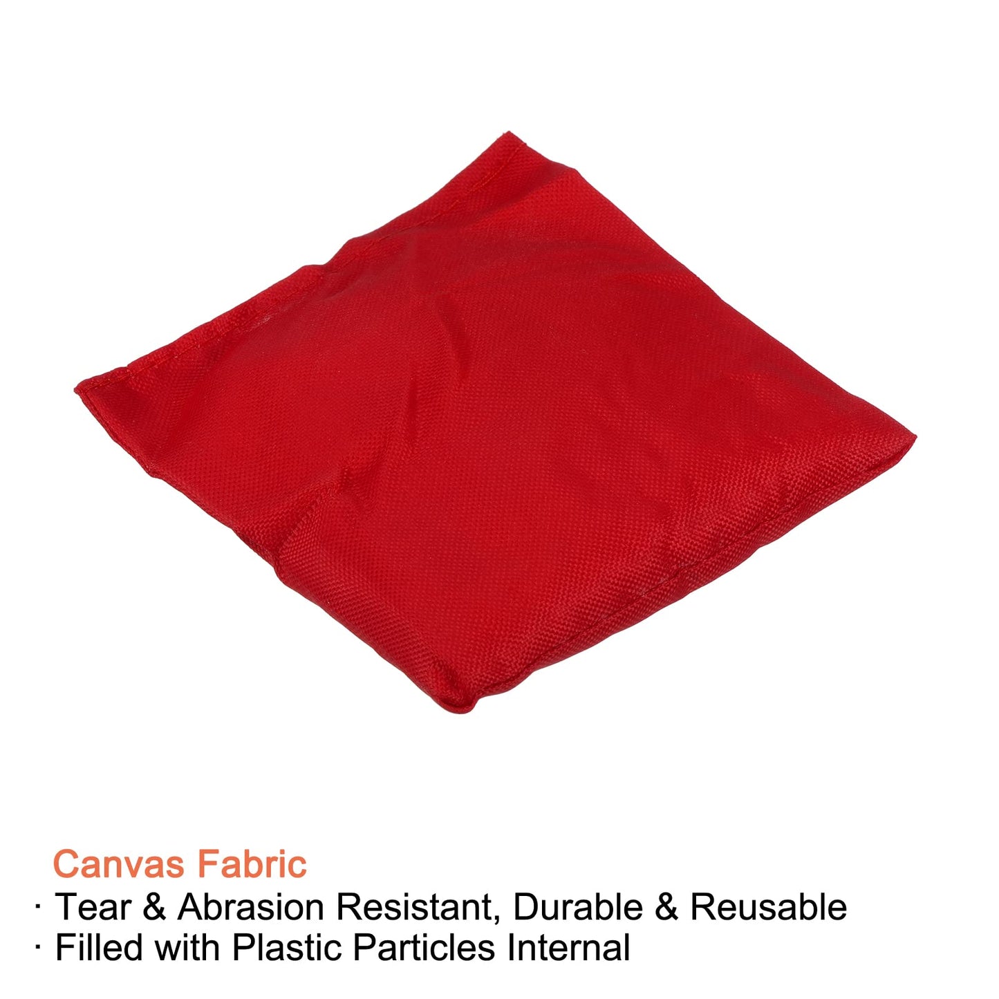 PATIKIL Cornhole Bean Bags, 5 Pack Canvas Sandbag for Carnival Outdoor Yard Party Hand Tossing Game, Red
