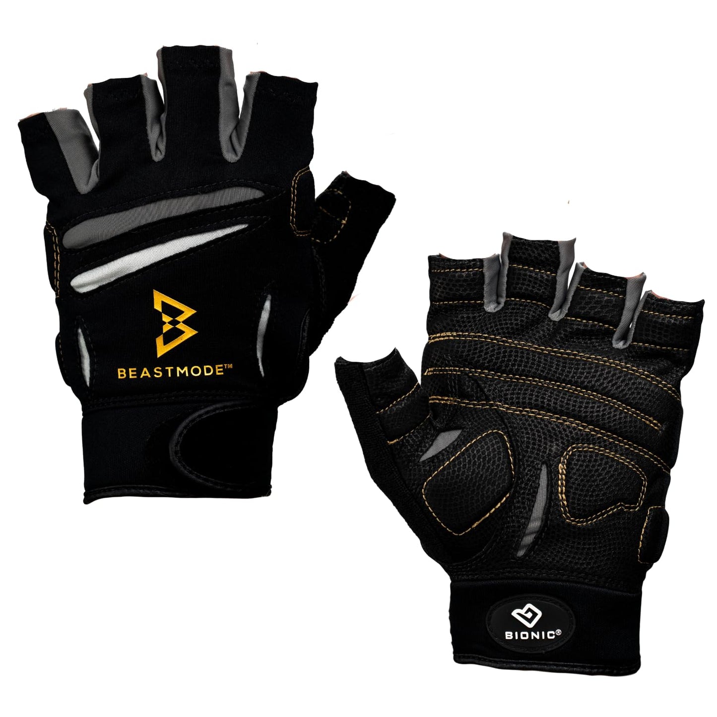 Bionic Women's Beastmode Half Finger Fitness Gloves (X-Large)