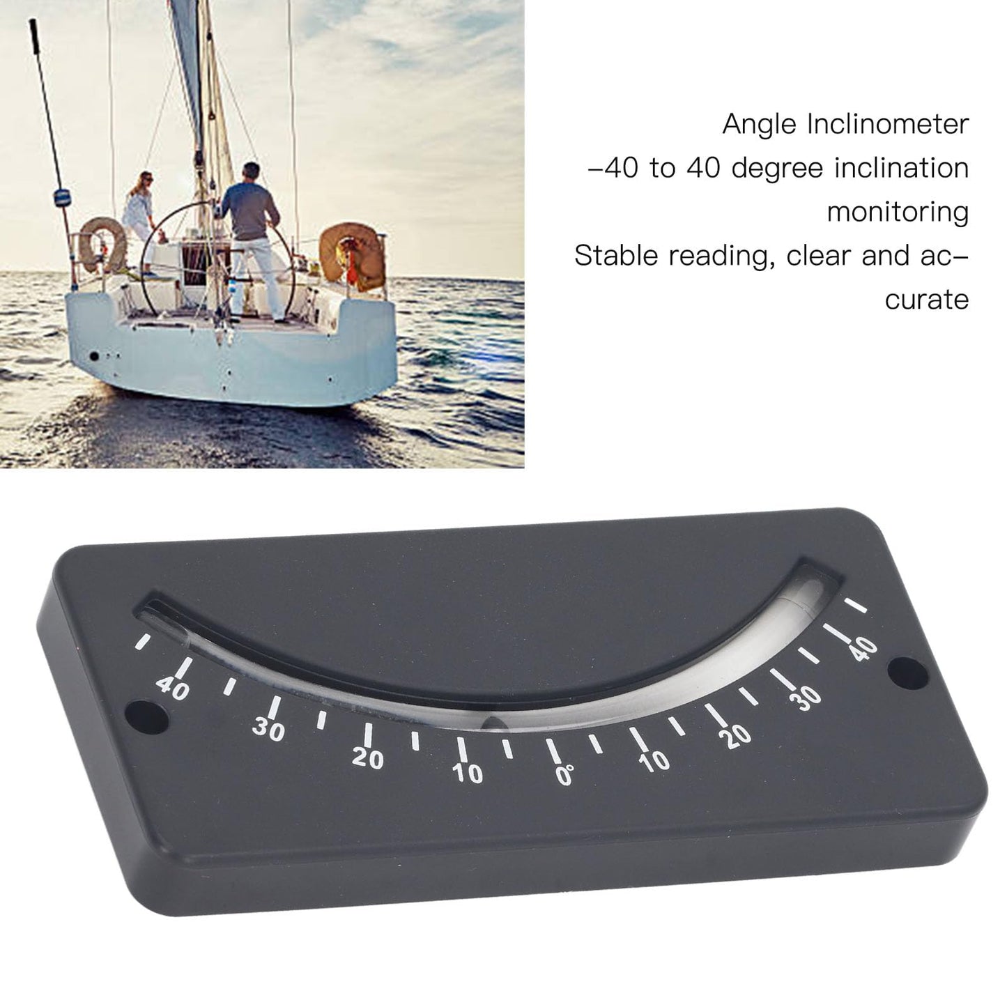 Aramox Tube Clinometer, Bike Inclinometer, Angle Inclinometer ‑40 to 40 Degree Inclinometer for Horizontal Micro Angle Measuring, Handlebar Slope Meter for