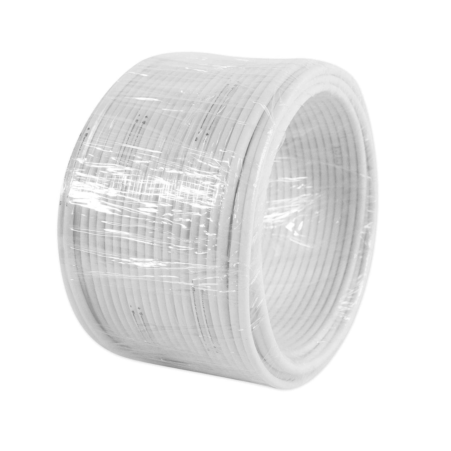Rockville 14 Gauge 50 Ft Tinned OFC Copper Speaker Wire - Marine-Grade, Super-Flex, White