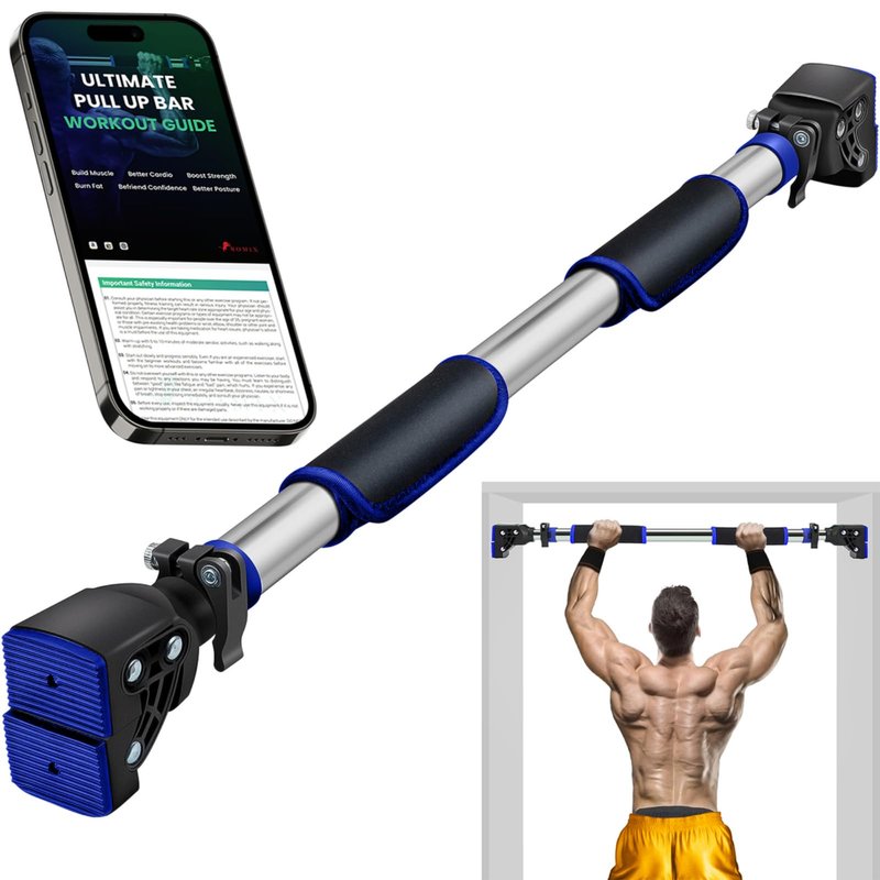 Pull Up Bar for Doorway Chin Up Bar, No Screws Door Frame Width Locking Adjustable 72-97cm (28-38 in) Body Fitness Training Equipment, Strength Training Pull-up Bars for Home Gym, Max Load 440lb