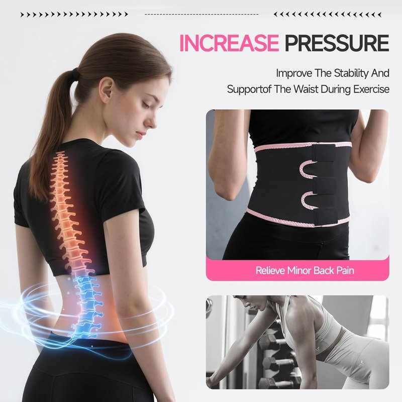 Waist Trainer for Women & Men - Sweat Trimmer Belt for Stomach | Adjustable Size