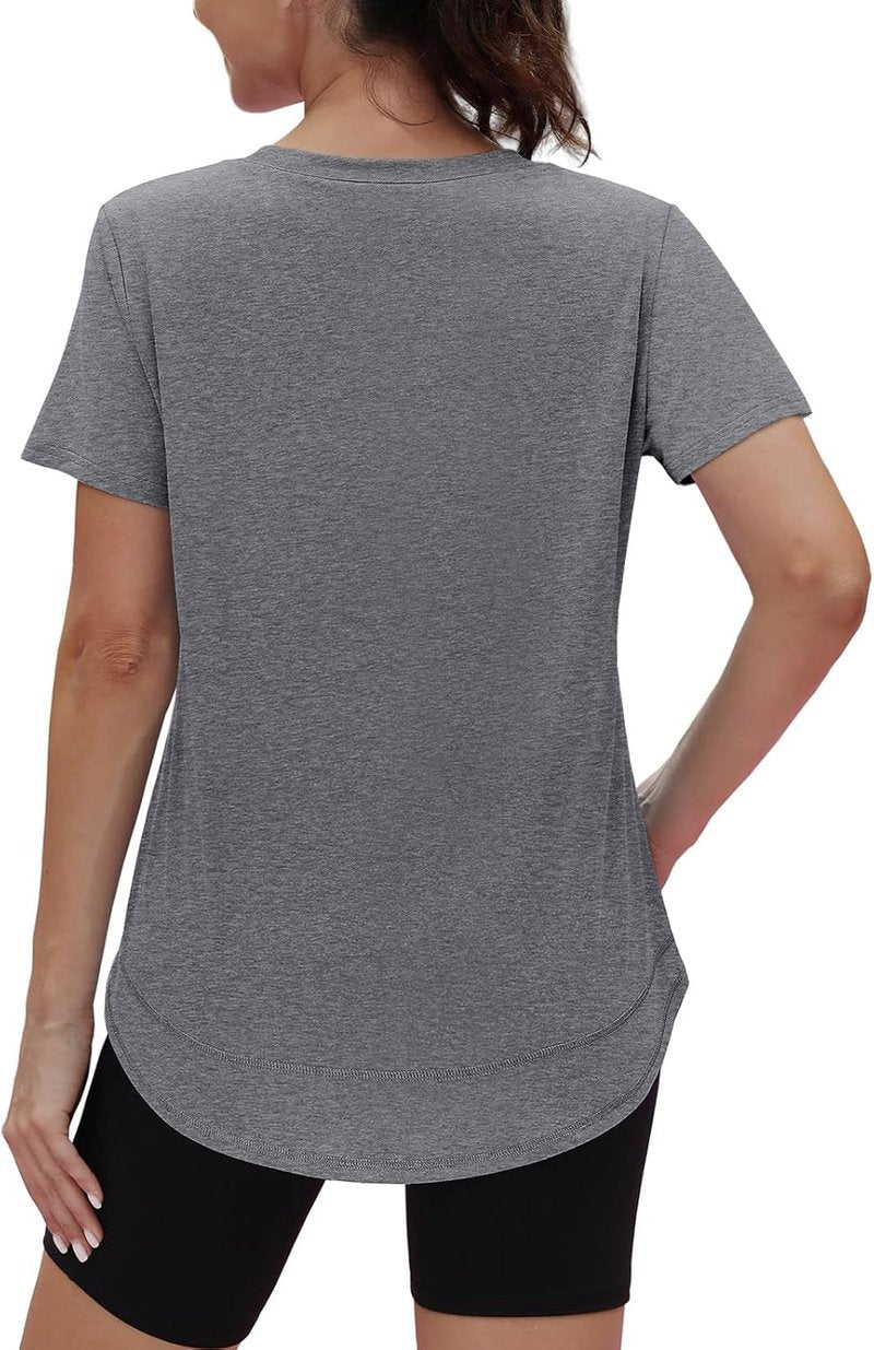 Womens Workout Tops - UPF 50+ Sun Protection Short Sleeve Shirts | Quick Dry Hiking & Running S-3XL
