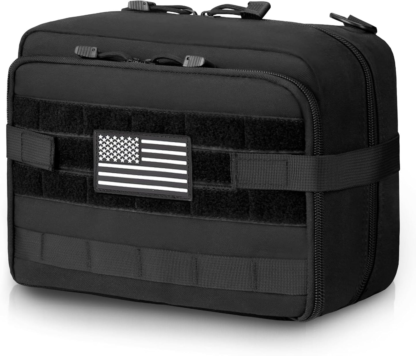 Tactical Molle Pouch - Large Utility Tool Organizer with Expandable Design | Includes Medical Pocket & U.S.A Patch