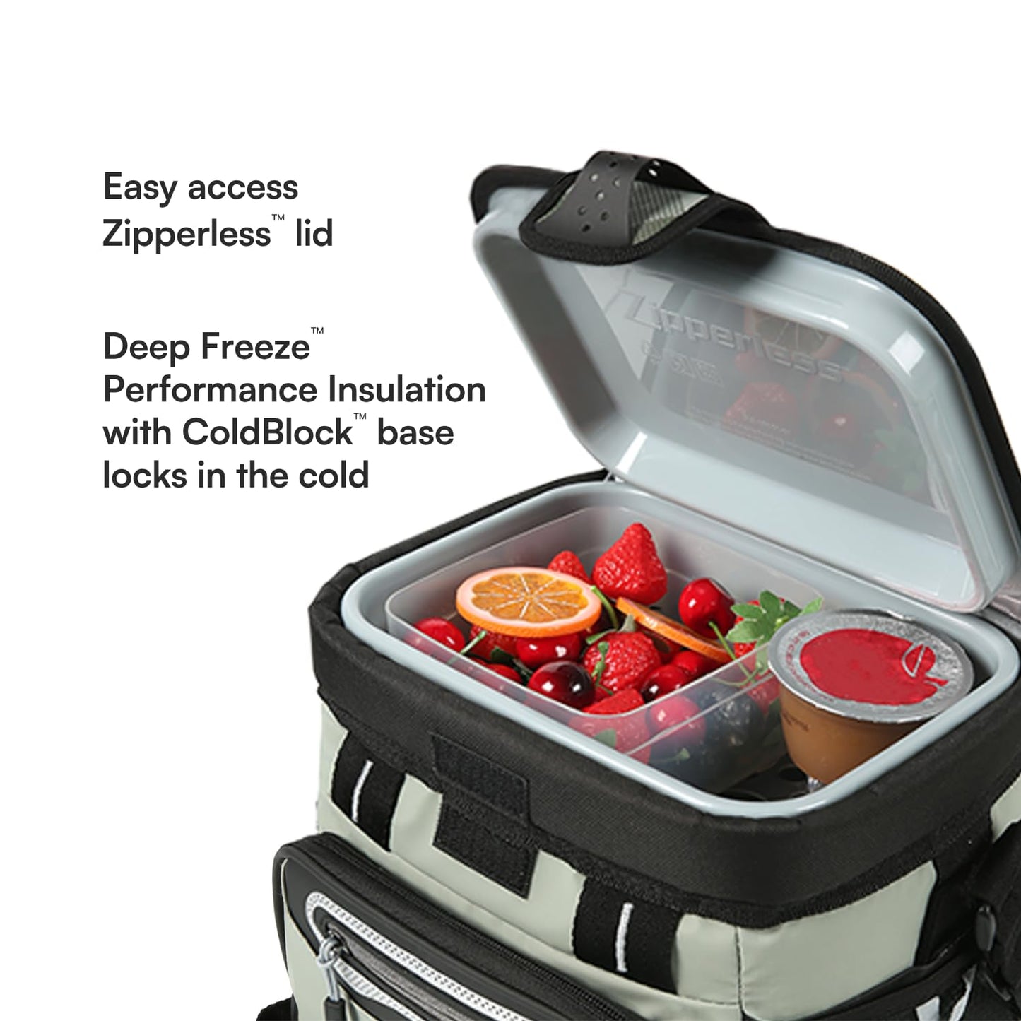 Titan by Arctic Zone 9 Can Zipperless Cooler with SmartShelf, Seagrass
