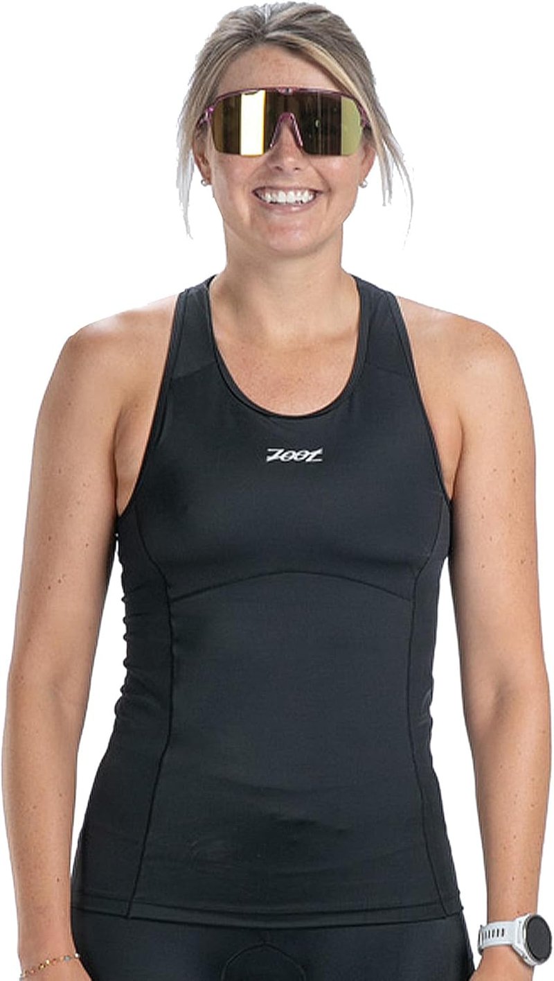 Zoot Women's Triathlon Racerback Tank Top - UPF 50+ Fabric, Built-in Bra Support | Performance Fit, Rear Pockets