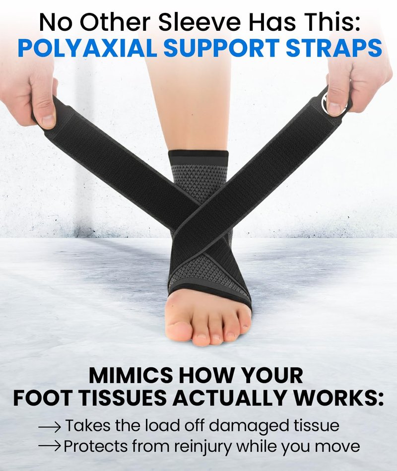 Koprez Plantar Fasciitis Sleeve - Plantar Fasciitis Relief, Plantar Fasciitis Socks, Ankle Compression Sleeve, Ankle Support for Women, Plantar Fasciitis Brace, Ankle Sleeve, Ankle Support Men