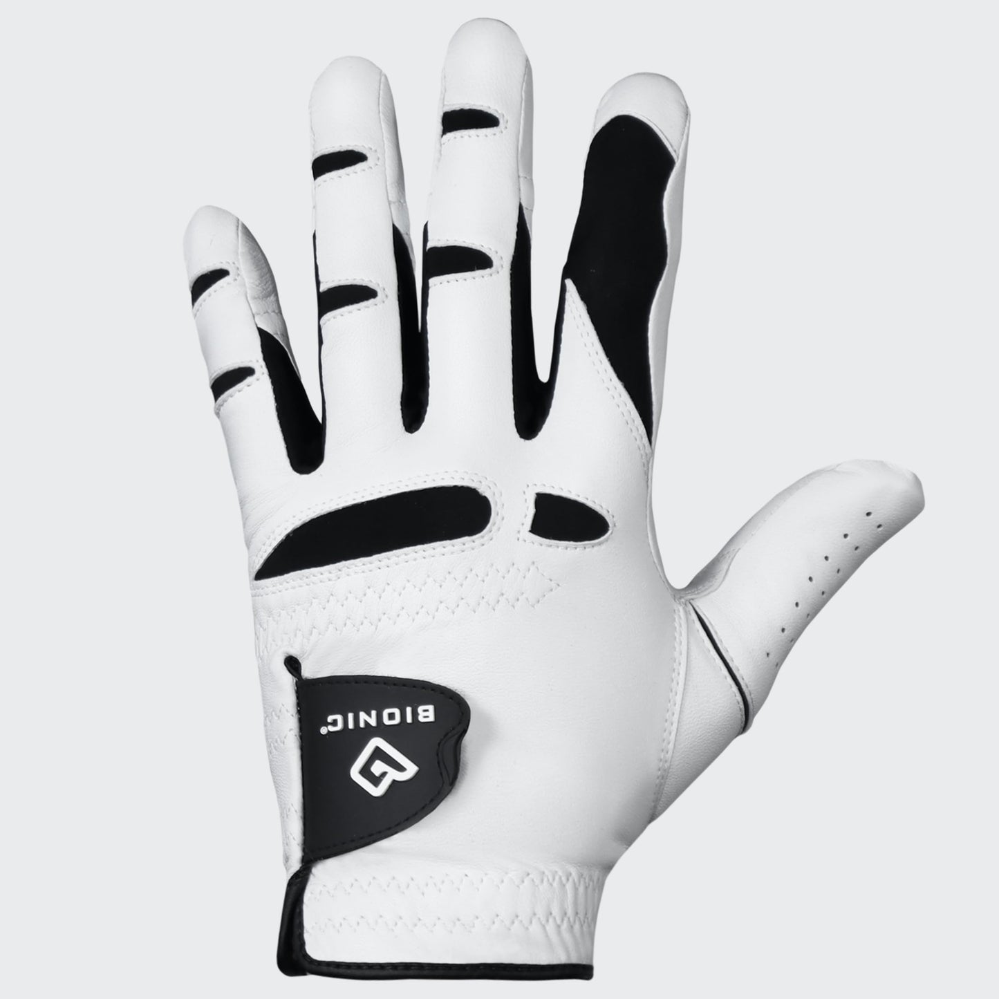 Bionic Men's StableGrip with NaturalFit 2.0 Golf Glove with Dual Expansion Thumb for Best Fit - Premium Cabretta Leather… (White, XXX-Large, Right)