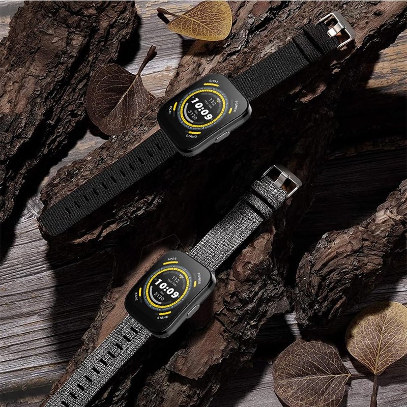 Compatible for Amazfit Bip 5 Band, Lamshaw Breathable Nylon Woven Fabric Replacement Accessory Strap Compatible for Amazfit Balance / Bip 5 / Cheetah Pro / Cheetah / GTR 47mm / GTR 2 / GTR 3 / GTR 3