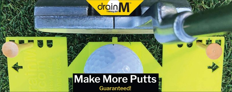 drainM - Portable Training Aid - Putting and Swing Alignment - Indoor/Outdoor Golf Practice