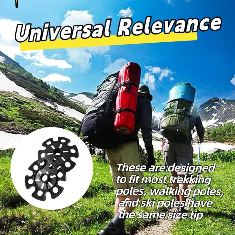 10 pcs Removable Mud Ski Basket Trekking Pole Snowflake Basket,Removable Mud Ski Basket Replacement Accessory for Hiking Poles