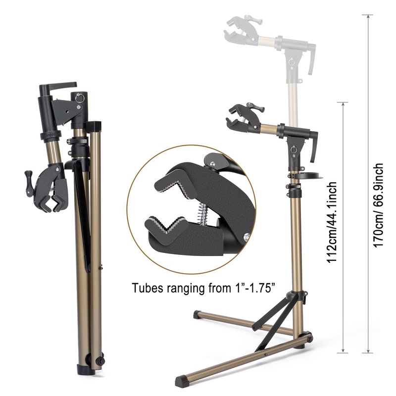 CHEPARK Bike Repair Stand (Max 80lbs) - Bike Stand Rack for Workstand Maintenance - E Bike Repair Stand Bicycle Shop Home Mechanics for Mountain Bike and Road Bike