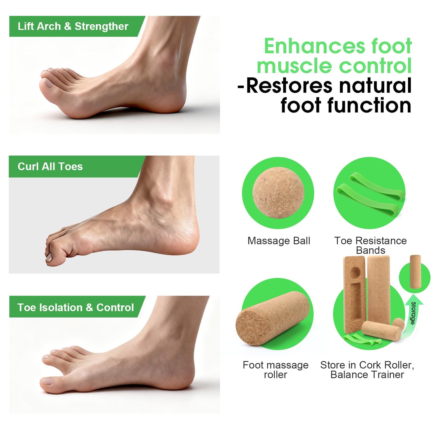 Axiqunel Balance Board, Premium Cork Balancing Board, Foot Strengthener for Enhanced Foot Function, Ankle Stability Trainer for Balance Stability, Improve Mobility & Prevent Falls