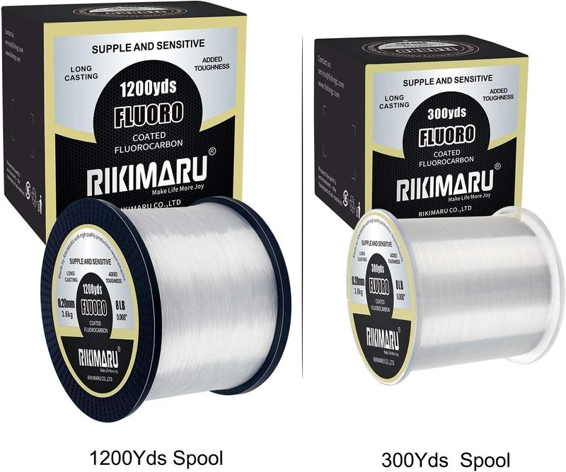 Fluoro Fishing Line - 100% Soft Fluorocarbon Coated - Durable & Strong