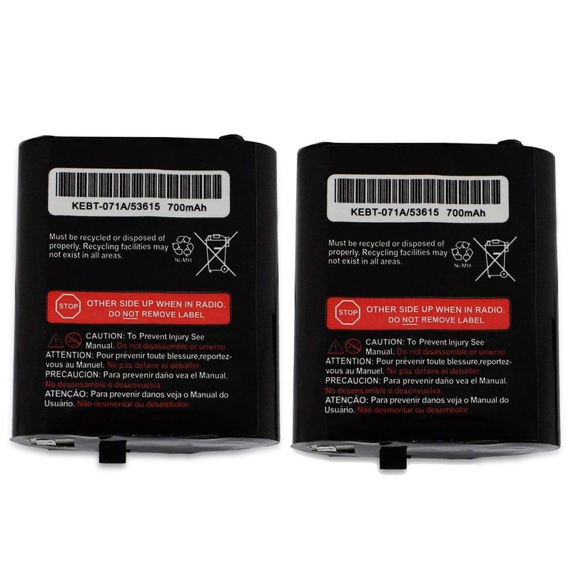 3.6V 700mAh Two-Way Radio Rechargeable Battery for 53615 m53615 KEBT-071-A KEBT-071-B KEBT-071-C KEBT-071-D Talkabout 5950 T4800 T4900 T5000 T5800 T9500R (2 Pack)