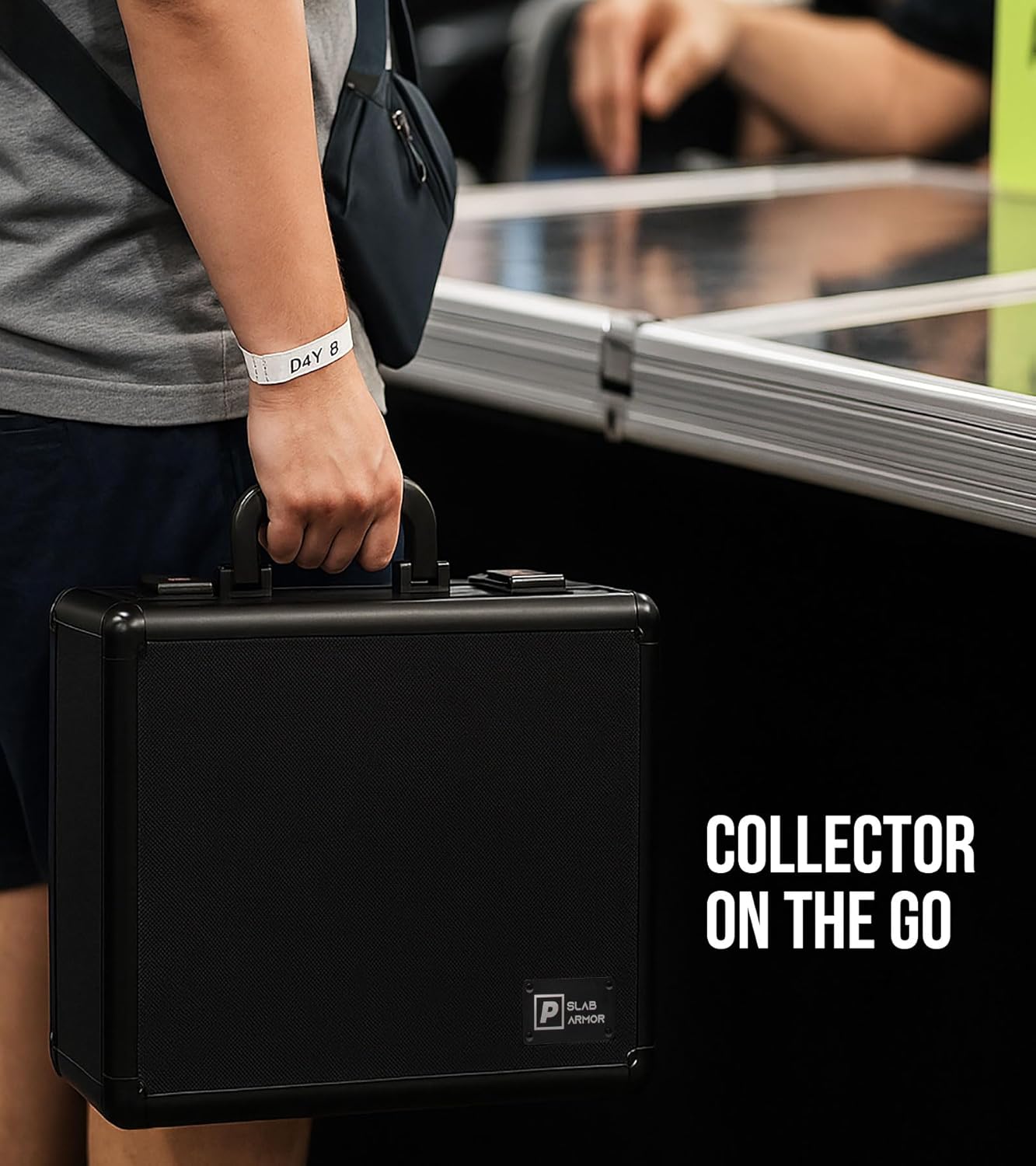 SLAB ARMOR Graded Card Storage Box - Holds 160+ PSA Slabs | Black Case with TSA Approved Lock