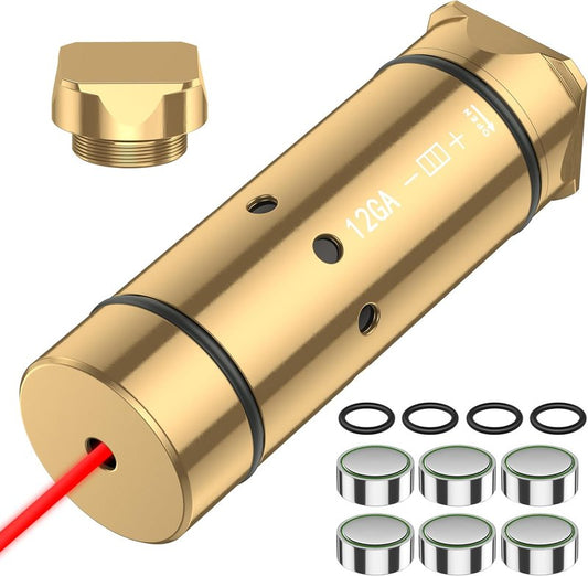 Laser Training Cartridge - 12GA Dry Fire System for Shooting Practice | Includes 2 Batteries