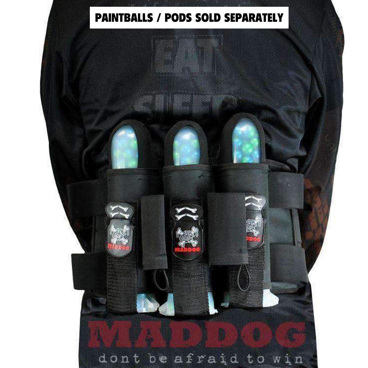 Maddog Pro 3+2 Paintball Harness Pod Pack | Pod Ejection | Adjustable Elastic Velcro Belt