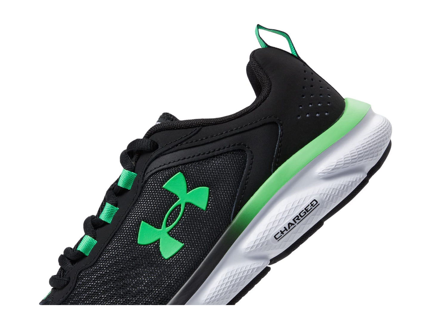 Under Armour Men's Charged Assert 9, (008) Black/Extreme Green/Extreme Green, 7.5