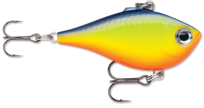Rapala ULRPR04HS Ultra Light Rippin' Rap Lure, Size 04, 1 2" Length, Variable Depth, No 10/12 Treble Hook, Hot Steel, per 1, 4