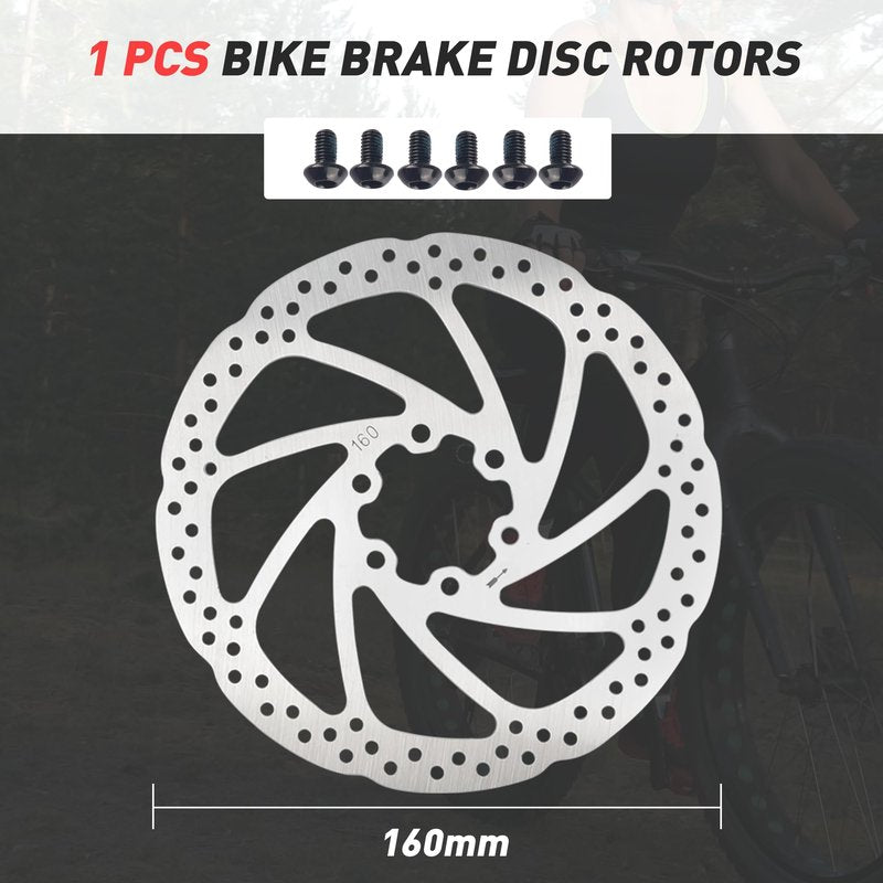 E-bike Hydraulic Brake 2-Pin Power-off Connector 2-Pistons E-Bike Electric Power-Off Hydraulic Rear Brake with 160mm 6 bolts Disc Rotor, Hydraulic Disc Brake Caliper Lever for e-Bike, Fat Bike
