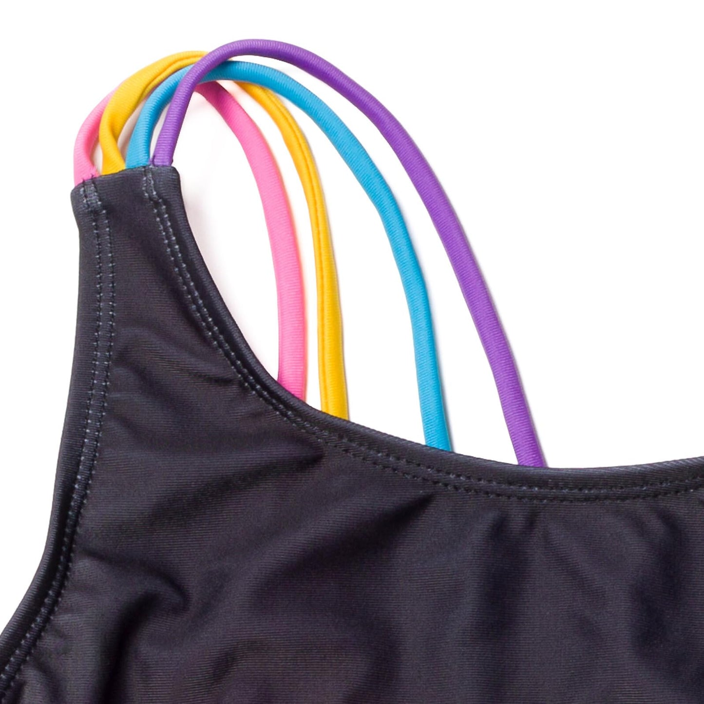 Rainbow High Avery Styles Karma Krystal Bailey Little Girls One Piece Bathing Suit Black 5