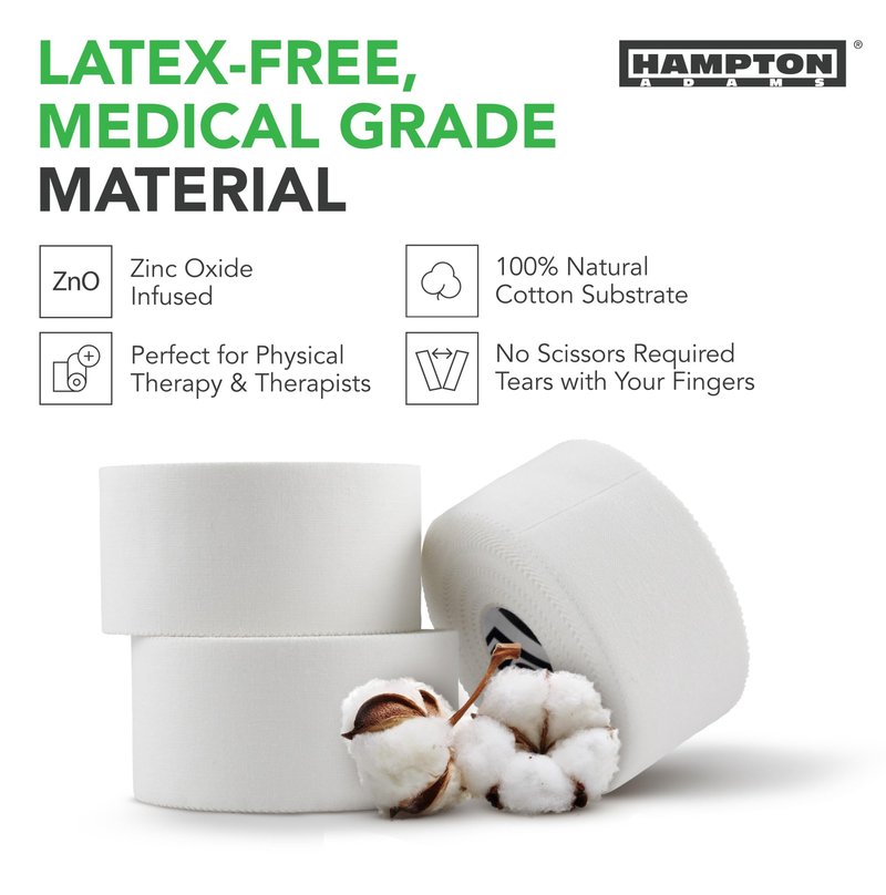 Hampton Adams | As Seen on Shark Tank | Original Bulk Athletic Tape (32-Pack) | 45 ft Rolls | NO Sticky Residue & Easy to Tear | Perfect for Sports Athletes, Trainers & First Aid Injury Wrap (White)