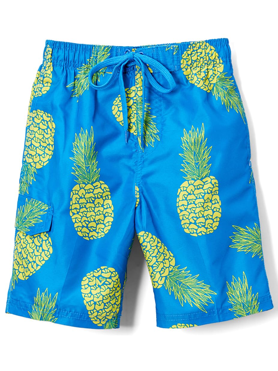 Kanu Surf Boys' Specter Quick Dry UPF 50+ Beach Swim Trunk, Pina Royal, 8