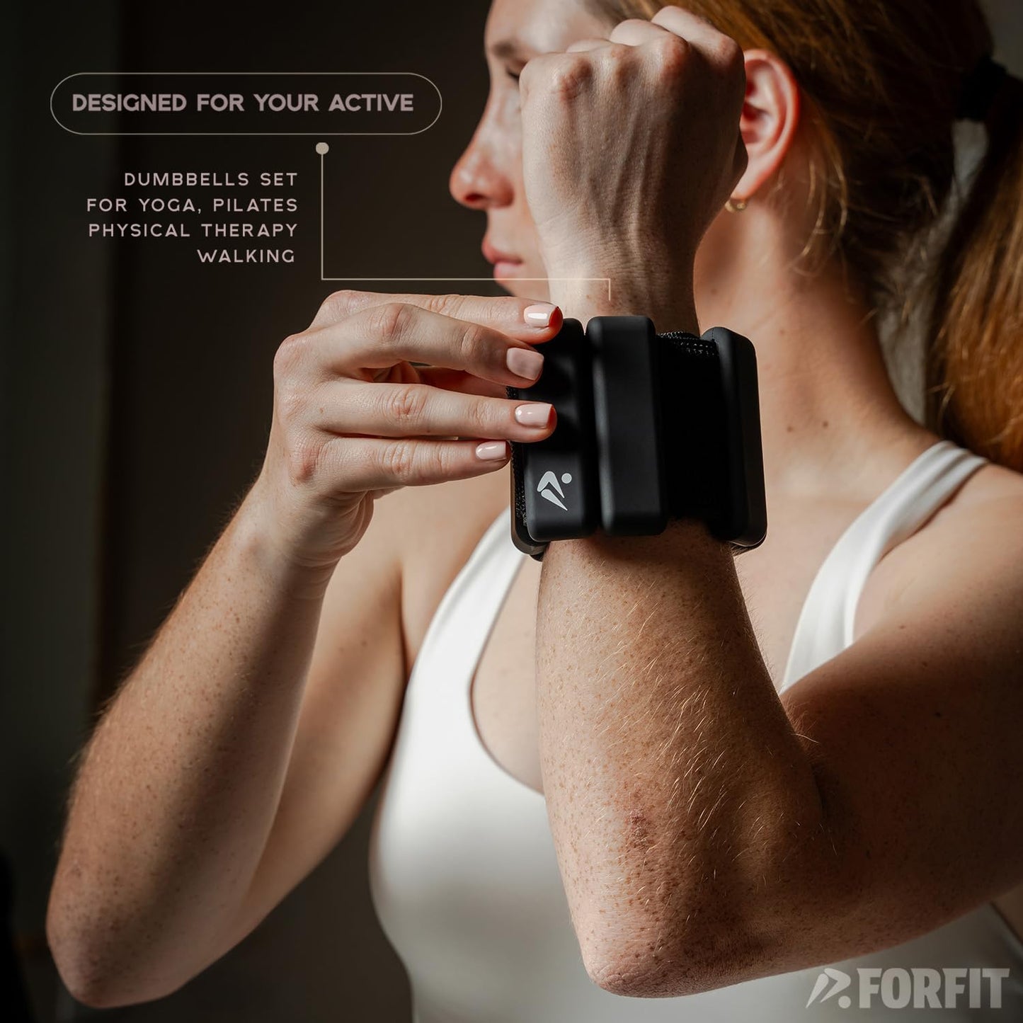 Wrist Weights | Ankle Weights for Women and Men - 2LB Pair (1LB Each) with Resistance Bands | Weights Dumbbells set for Yoga, Pilates, Physical Therapy, Walking | Adjustable Dumbbells Sets for Gym & Home (Rectangular Rose)