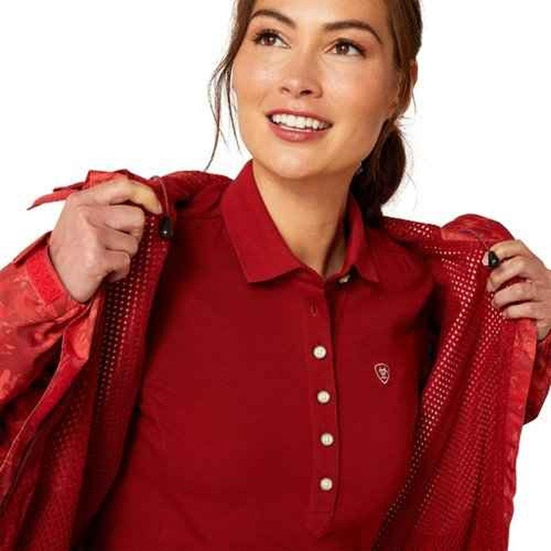 ARIAT Women's Spectator Waterproof Jacket, Sun-Dried Tomato Exploding Flo, Small