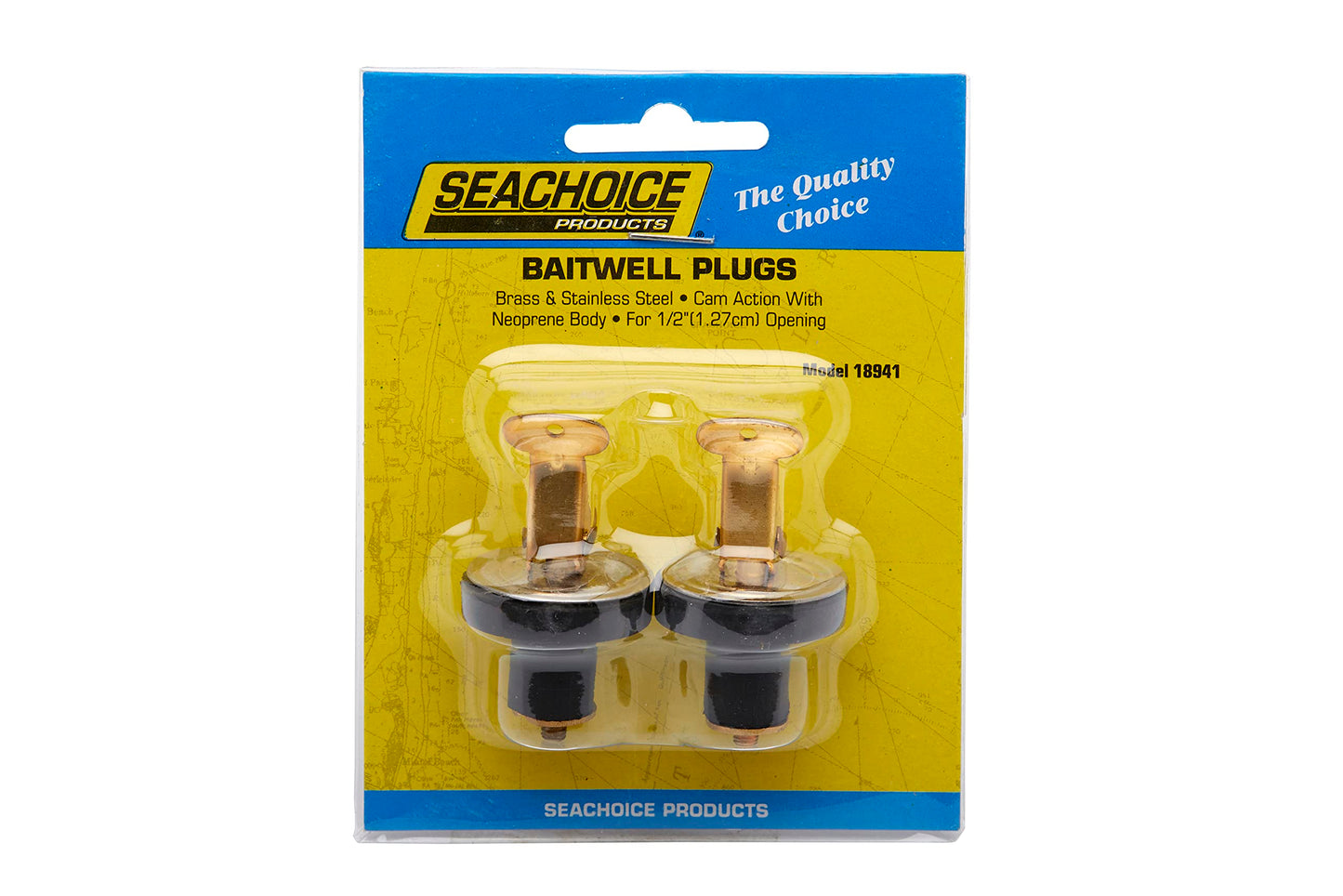 Seachoice Deck and Baitwell Plug, 1/2 in. Brass, 2 Count (Pack of 1)