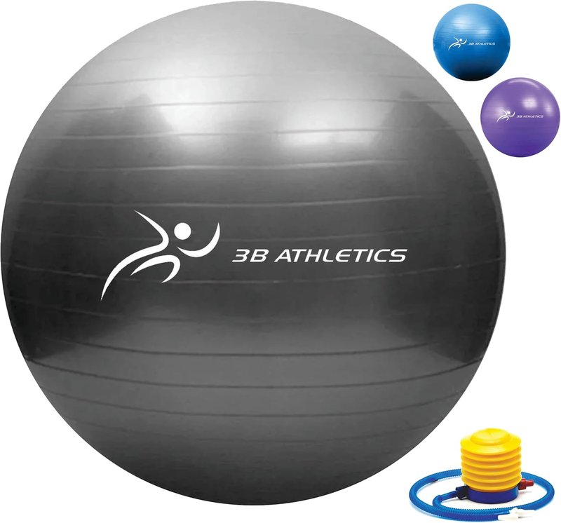 Anti-Burst Yoga Ball - Slip Resistant Exercise Ball for Pregnancy | Home Gym Fitness Equipment in 2 Sizes