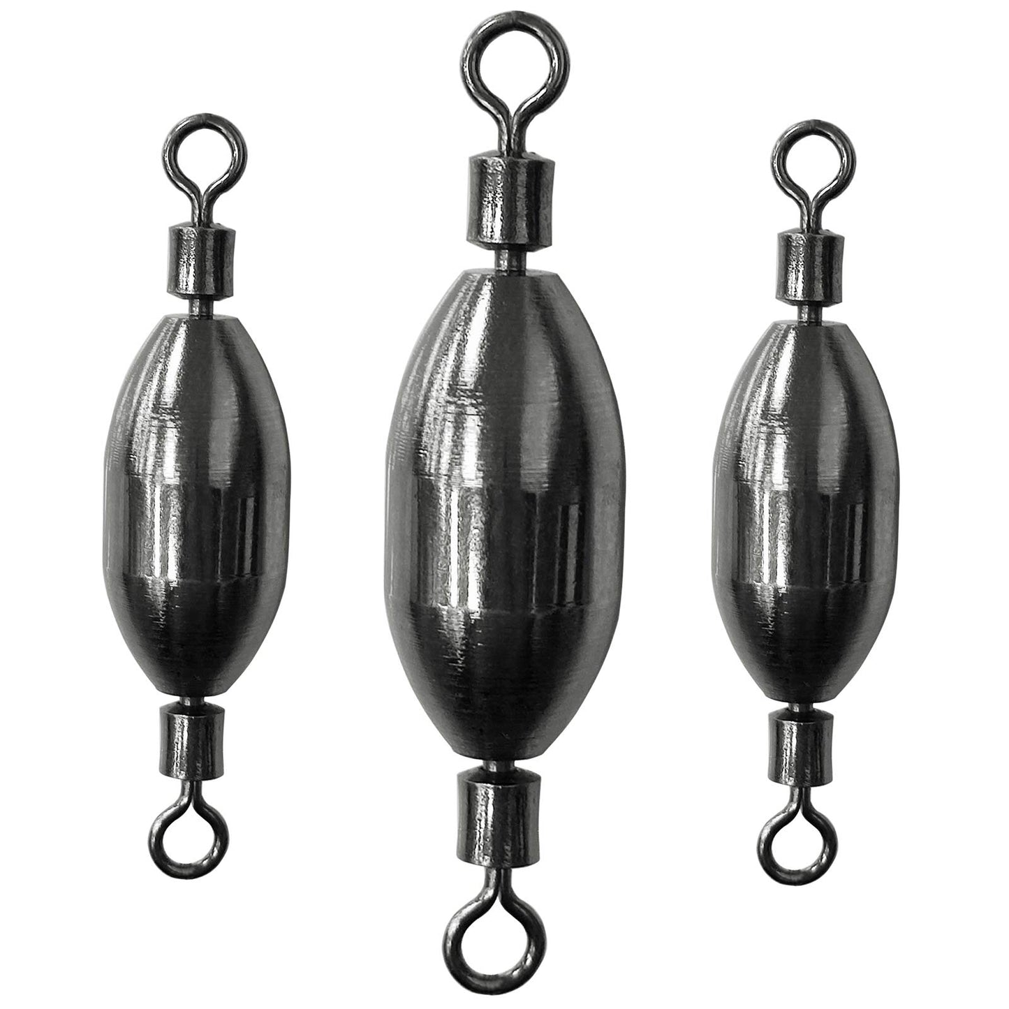 AMYSPORTS Saltwater Fishing Weights Swivel Bullet Sinkers Fishing Weight Brass Fishing Weights Freshwater Bass Sinker Weight with Swivel Rolling 15pcs 1/8oz