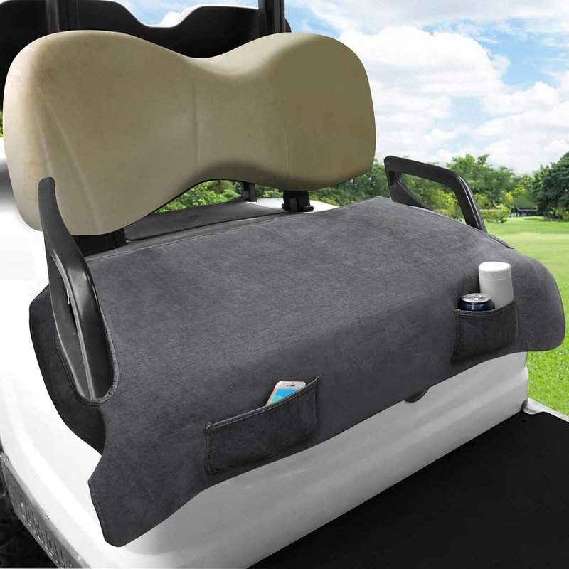 LEAGOMAX Golf Cart Seat Cover Yamaha, Breathable Heavy Duty Universal Golf Cart Seat Blanket Towel for Yamaha G2, G8, G9, G16, G19, G22 G29 Golf Carts with 2 Pockets for Your Golf Items