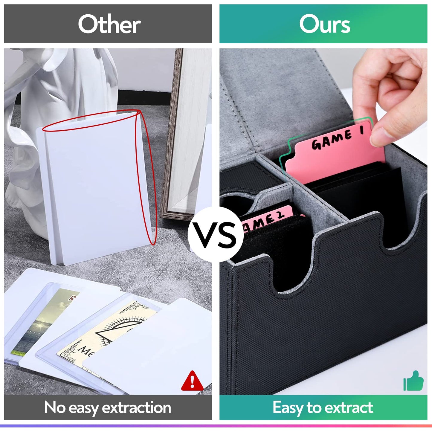 ZLCA Trading Card Dividers with Tabs 2.75 x 3.76 Inch (50, Corlorful)