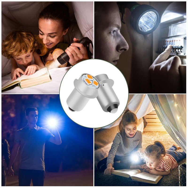 Flashlight Bulbs Replacement, Mag-Lite Led Bulb for Ryobi Craftsman Flashlight, 18V 19.2V LED Flashlight Bulb-3 Pack