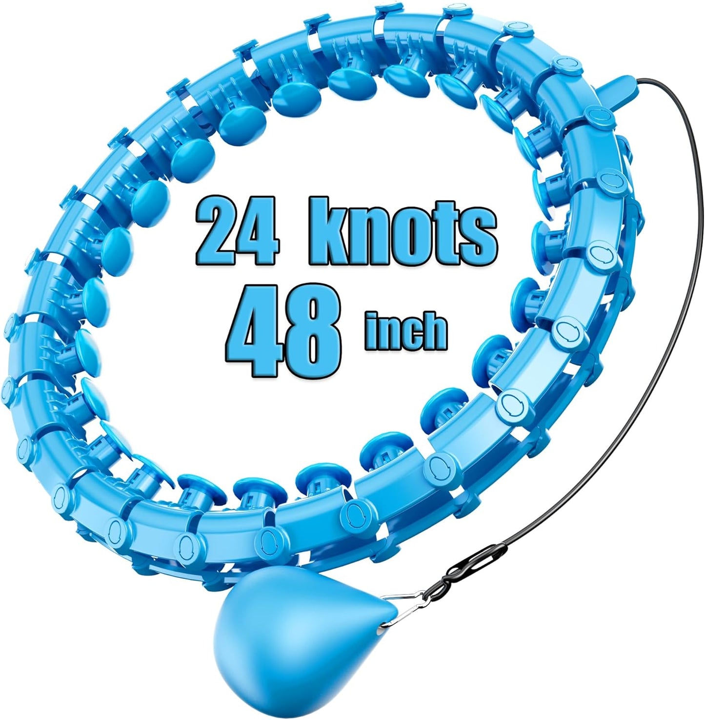 Smart Weighted Hoop for Adults - Infinity Fitness Ring for Weight Loss | Plus Size Exercise Equipment