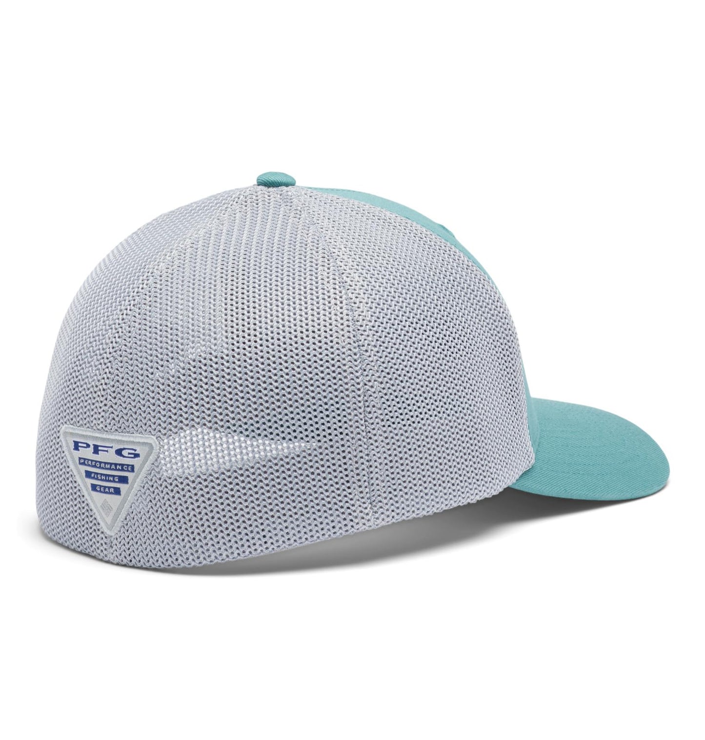 Columbia Unisex PFG Logo Mesh Ball Cap - High Crown, Titanium/Hook, XX-Large