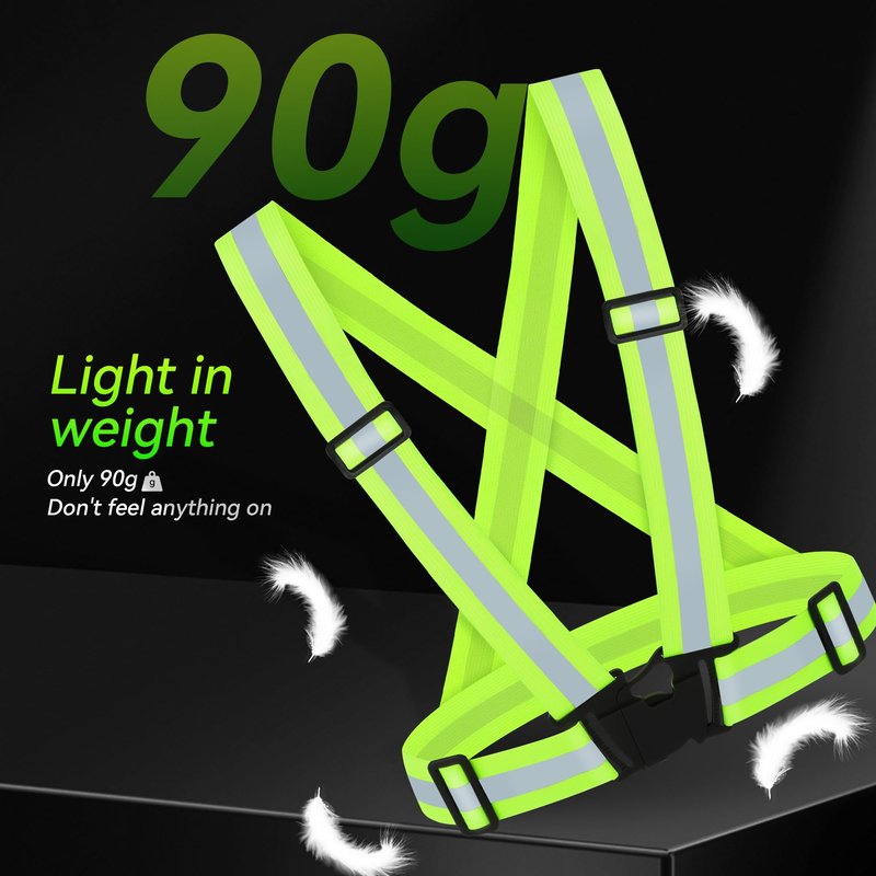 UMIKOOL DIRECT 10PCS Reflective Vest Running Gear, High Visibility Adjustable Safety Vest for Outdoor Motorcycle, Dog Walking