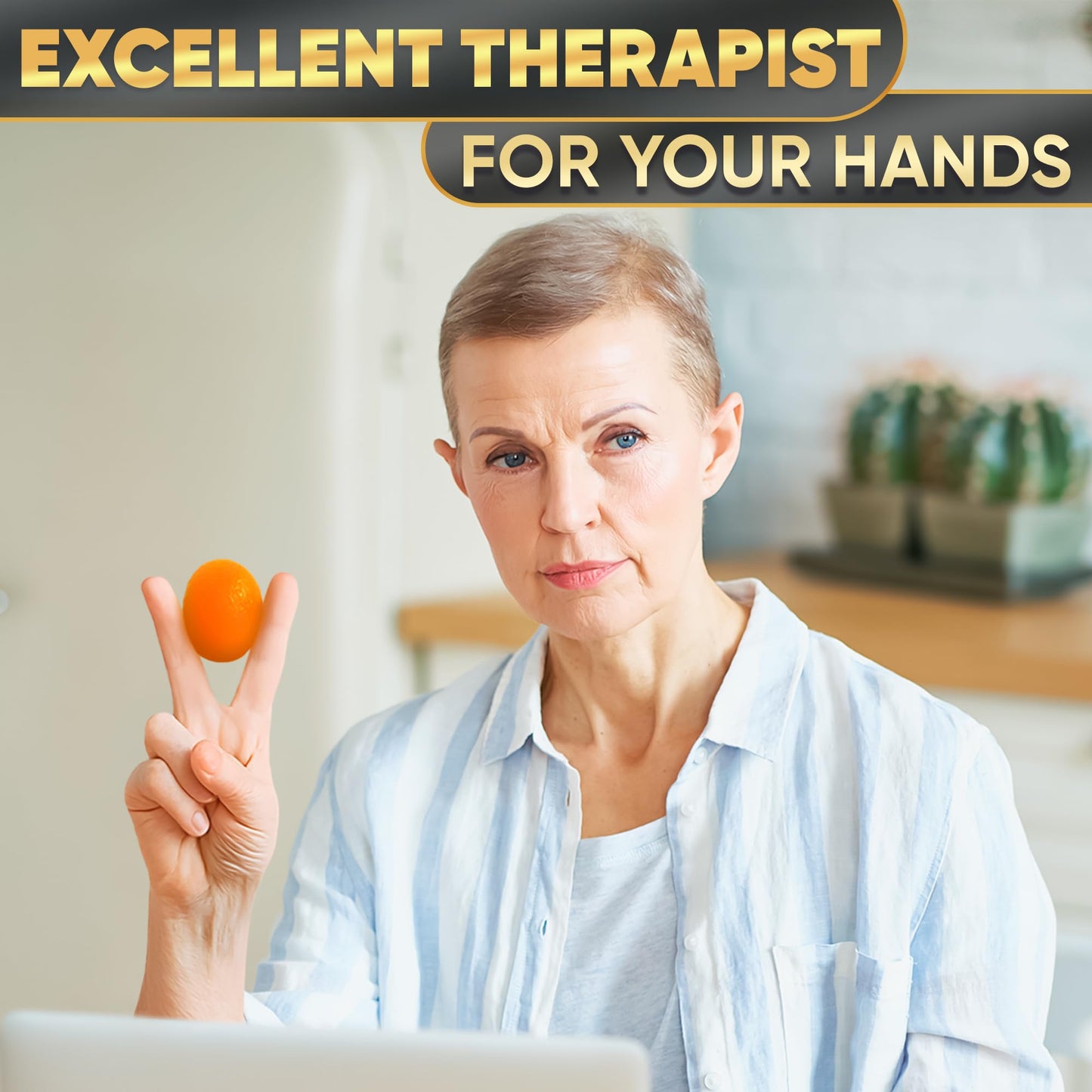 4 Pcs Squeeze Balls for Hand Therapy with 4 Resistance Levels