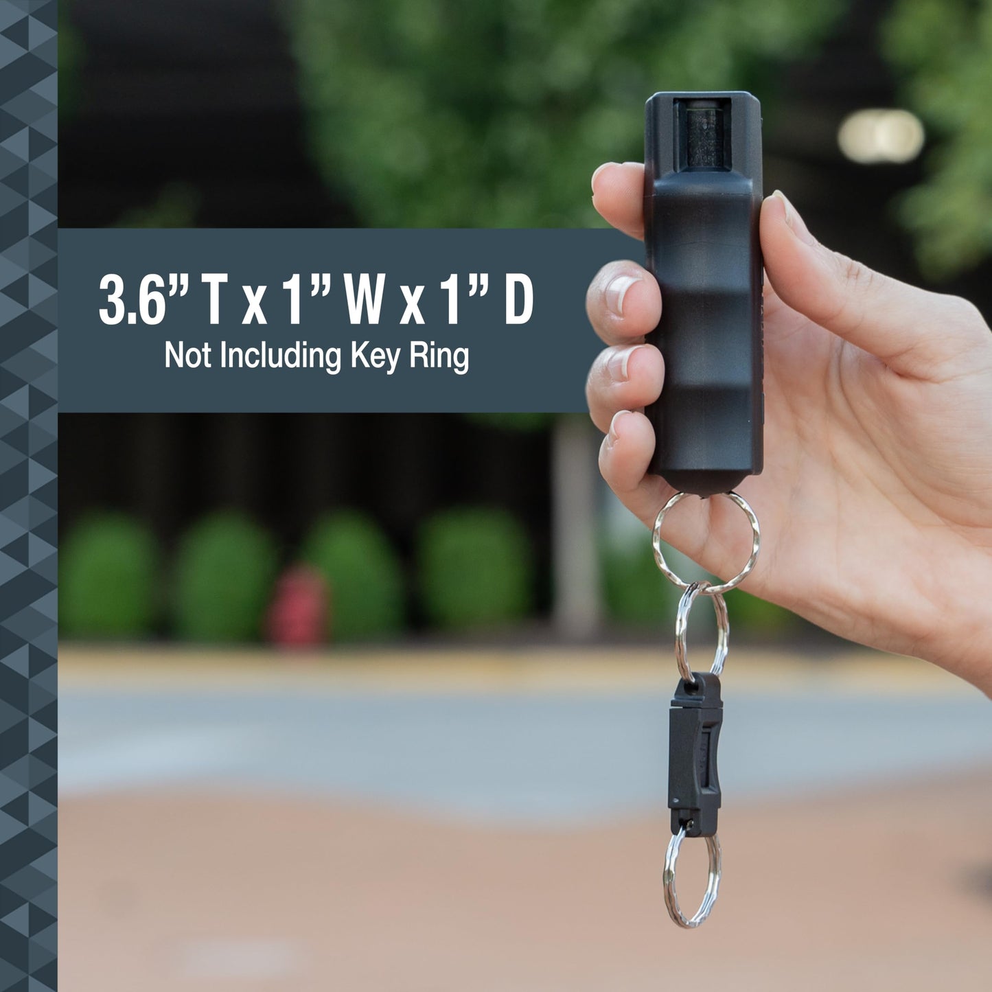 SABRE 3-in-1 Defense Spray – Pepper Spray, Tear Gas & UV Dye, Quick Release Keychain for Easy Carry, Finger Grip for Aim, 3X Longer Spray Time (Up to 10 Seconds), Max Police Strength, 0.54 fl oz