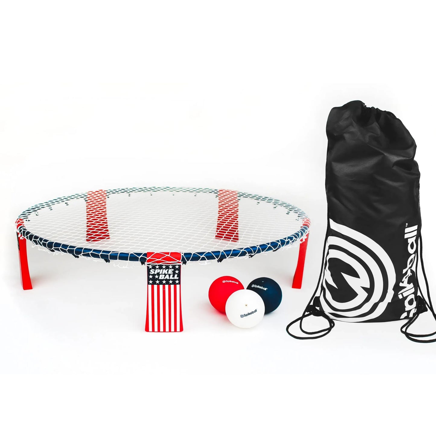 Spikeball Original, Roundnet Game, Includes 3-Balls, Carrying Bag, and Rule Book, Stars and Stripes Edition