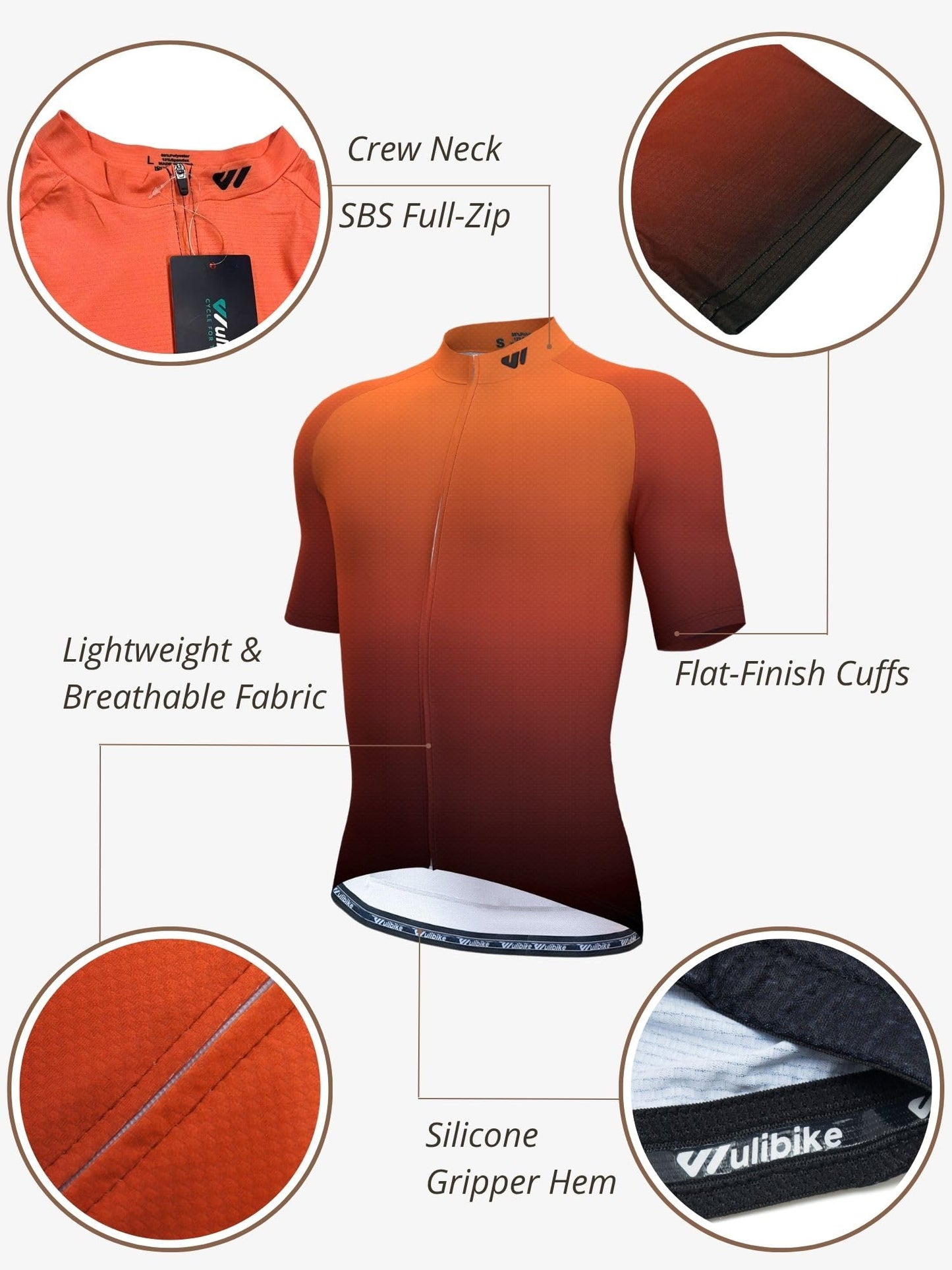 Lo.gas Cycling Jersey Men Short Sleeve Bike Biking Shirts Full Zip with Pockets Road Bicycle Clothes